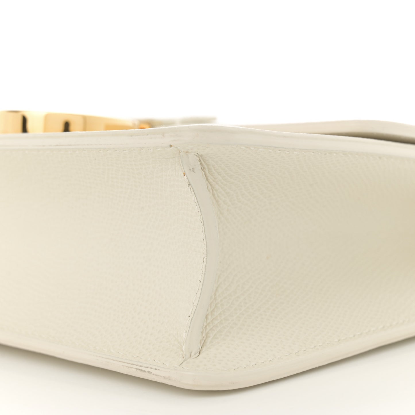 Grained Calfskin 30 Montaigne Flap Bag White