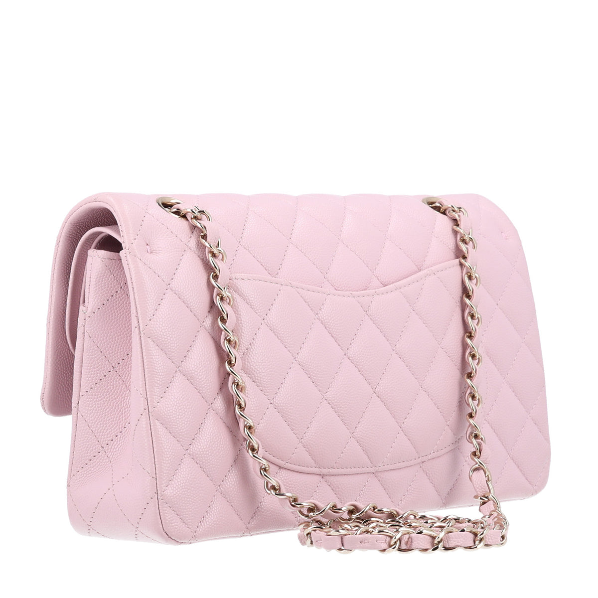 Chanel Caviar Quilted Medium Double Flap Light Pink 3 of 10
