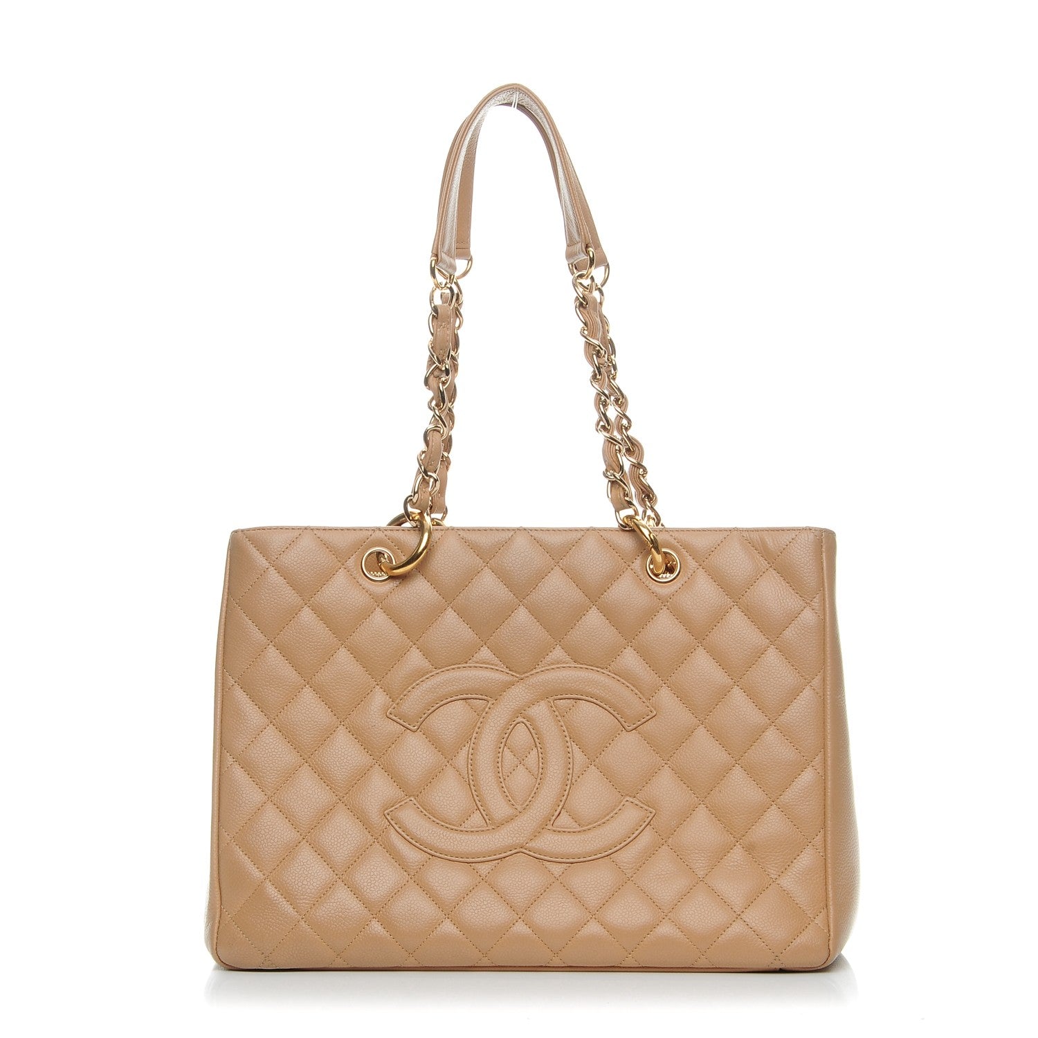 Chanel Caviar Quilted Grand Shopping Tote GST Beige 1 of 16