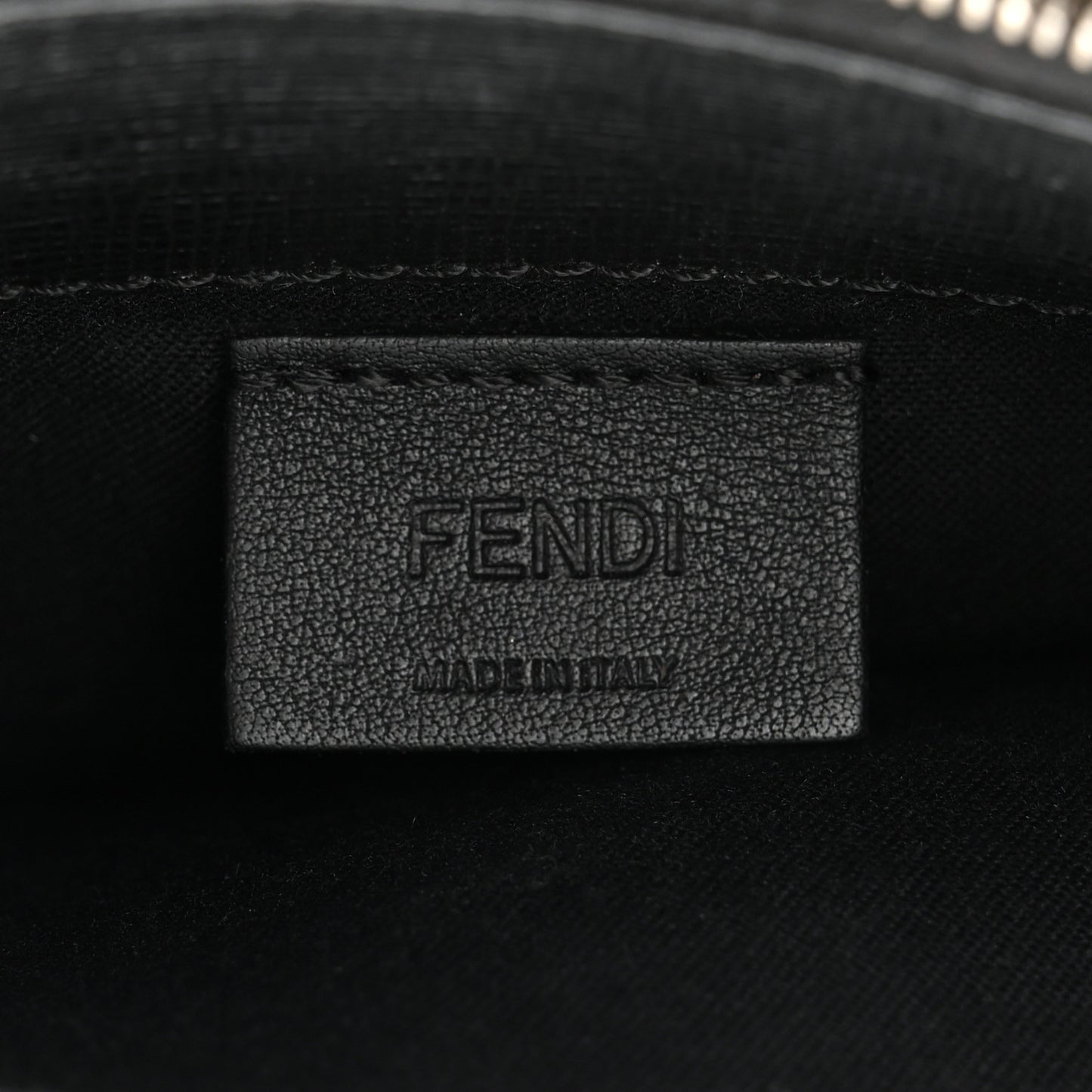 Vitello Elite Mink Fur Studded Karlito Tube Wallet on Chain Black