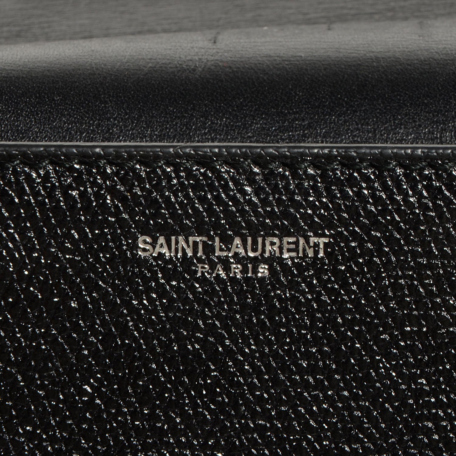 Saint Laurent Grained Leather Medium Betty Black 7 of 9