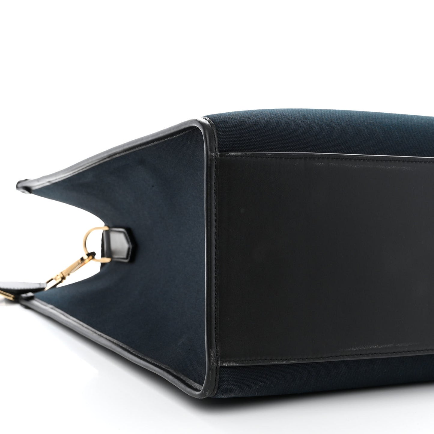 Canvas Calfskin DG Logo Shopper Black