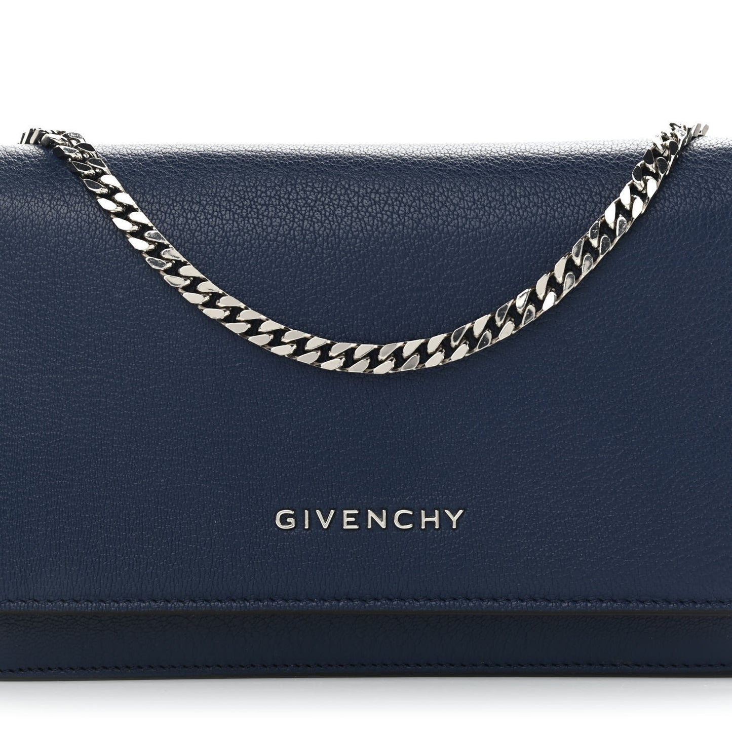 Sugar Goatskin Pandora Chain Wallet Navy
