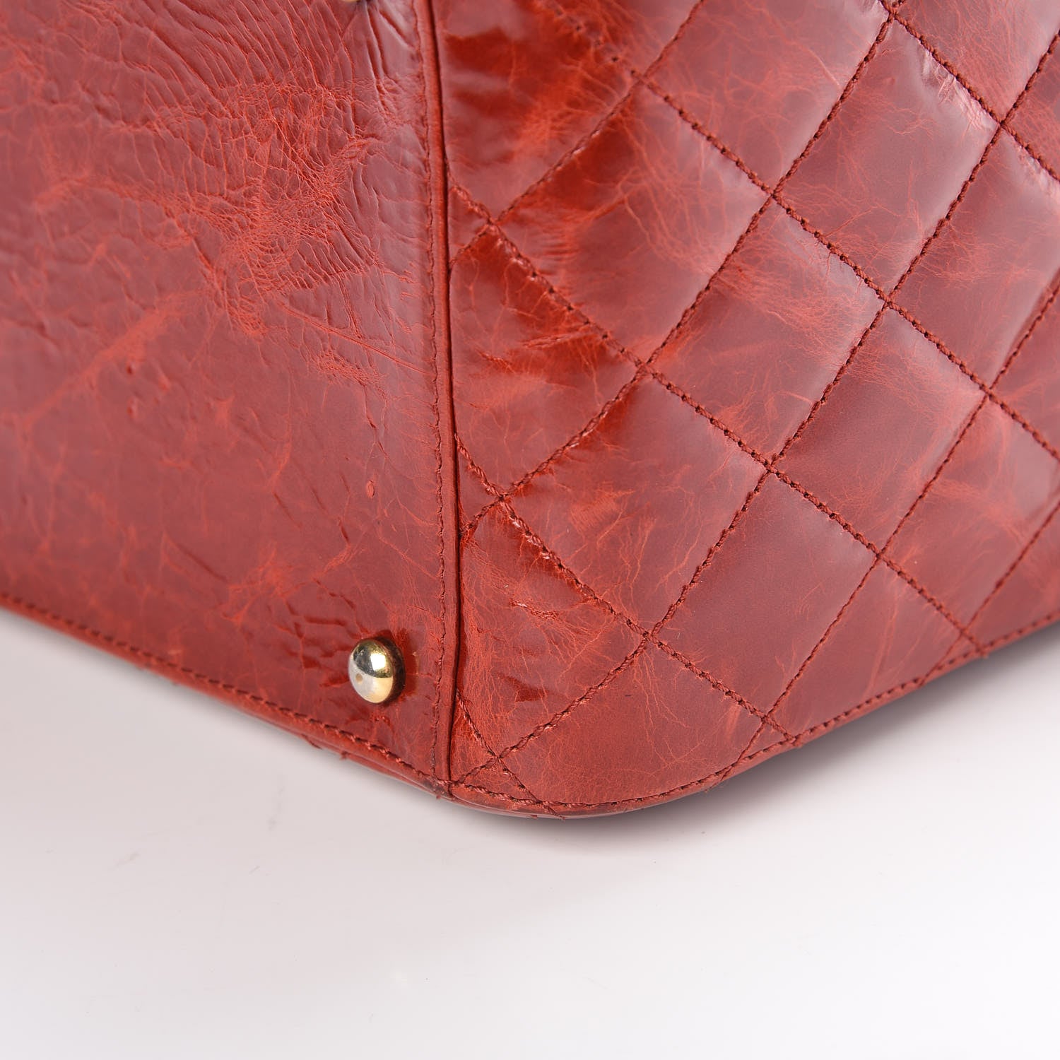 Chanel Glazed Calfskin Quilted Vanity Case Red 15 of 17