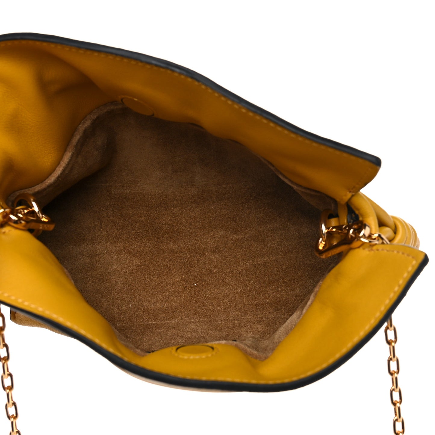 Calfskin Nano Flamenco Knot Bag Mustard