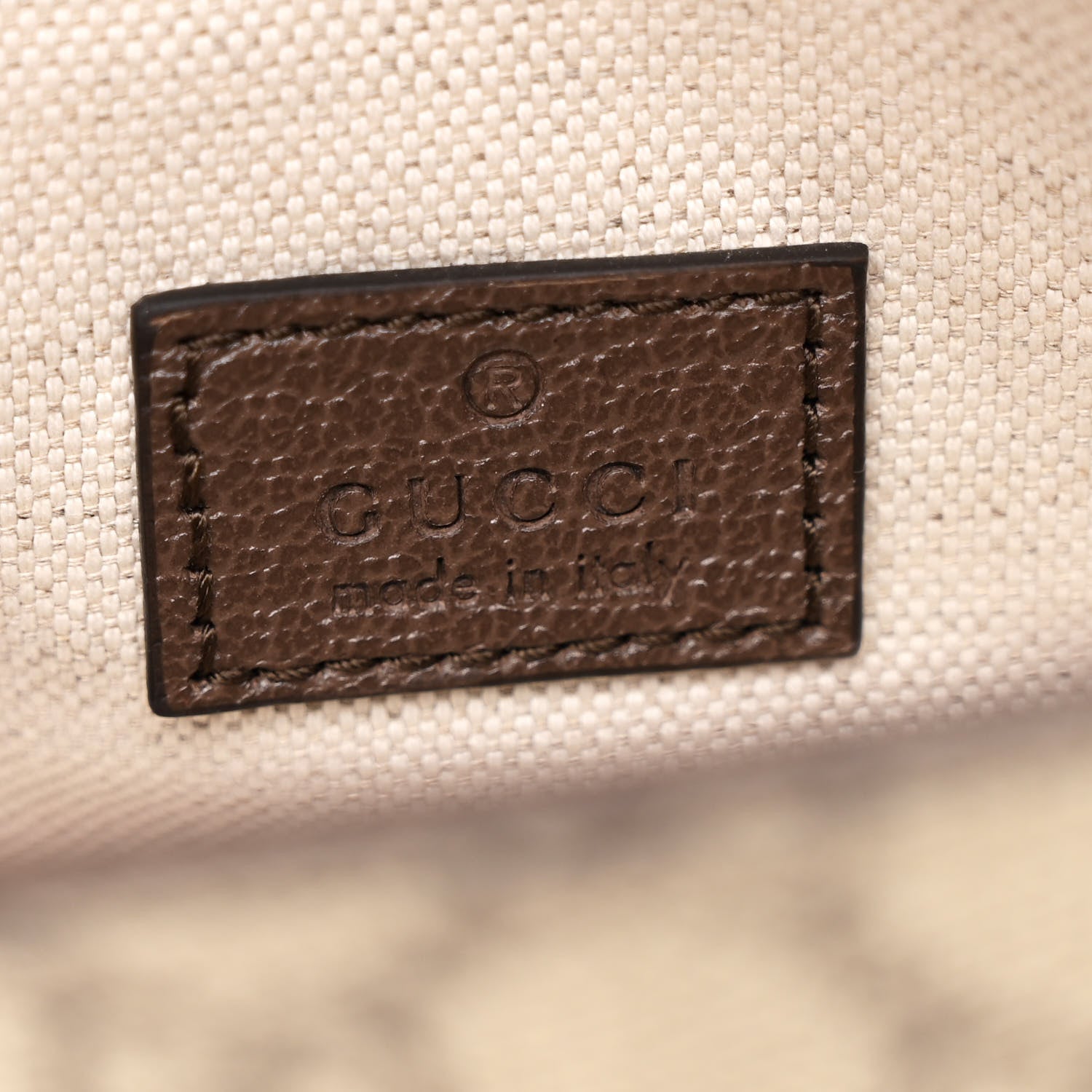 Gucci GG Supreme Monogram Mini Horsebit 1955 Asymmetric Shoulder Bag Beige Ebony 6 of 10