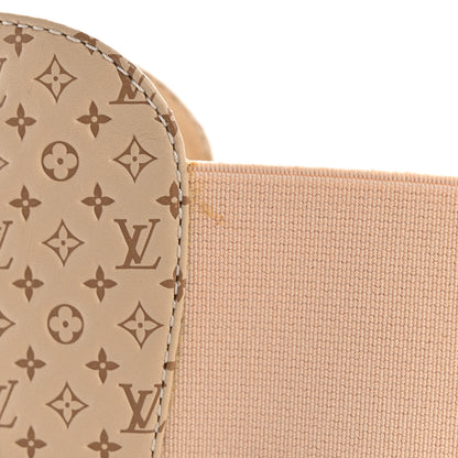 Louis Vuitton Suede Calfskin Embossed Monogram Laureate Platform Desert Boots 37 Beige 10 of 11