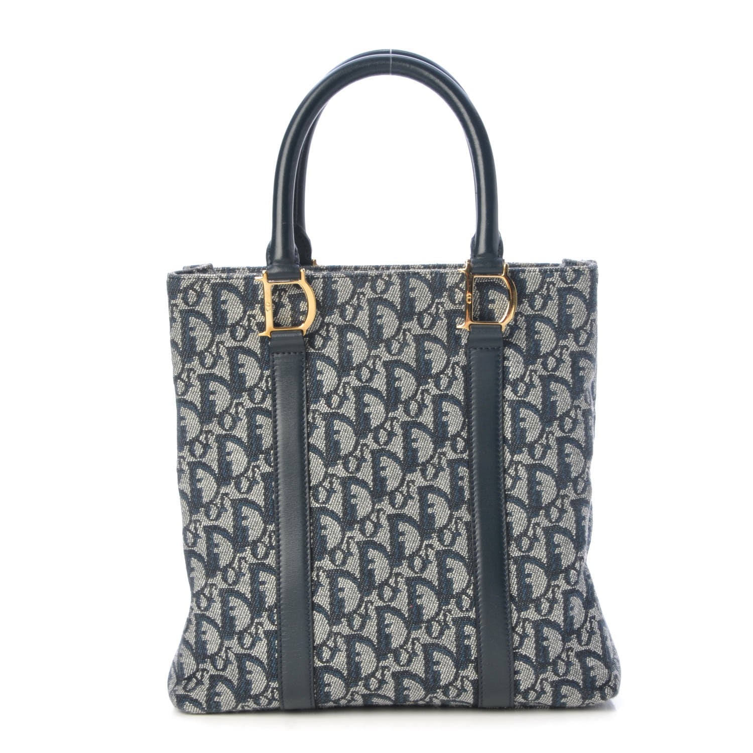 Christian Dior Monogram Tote Navy Blue 1 of 7
