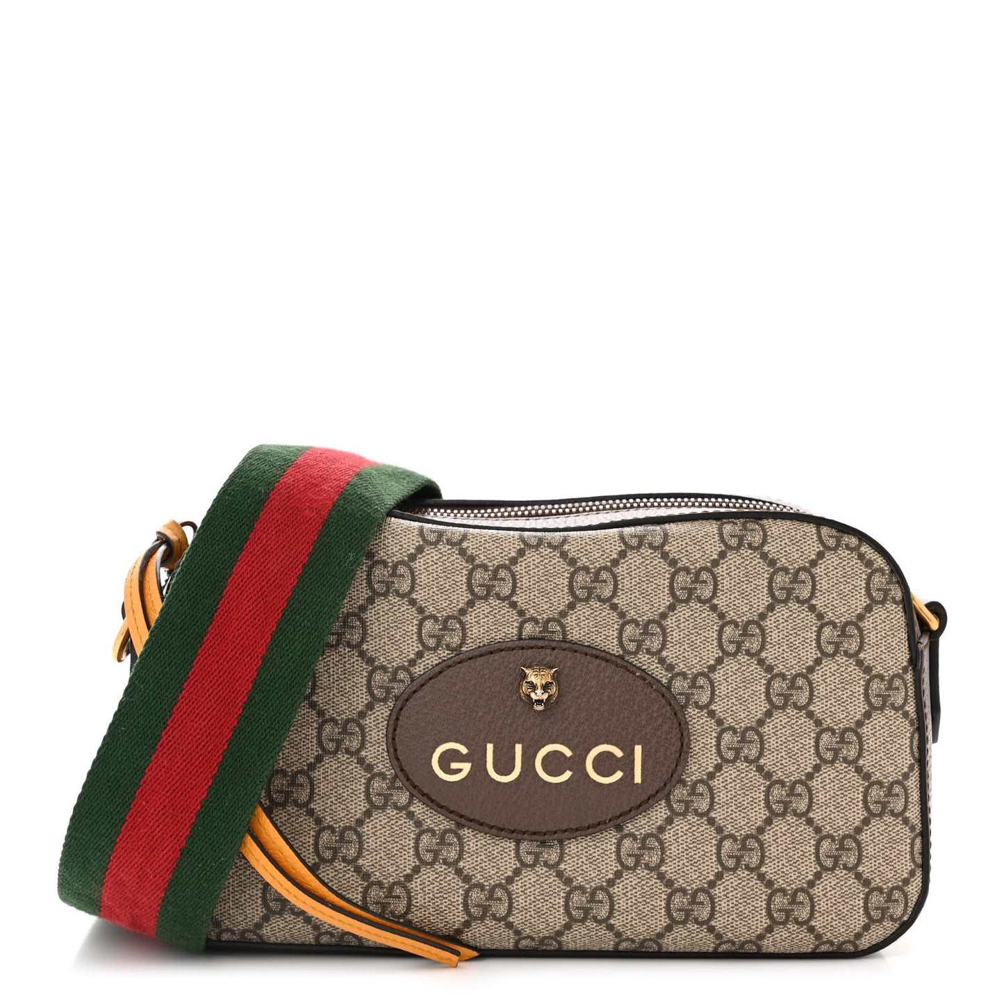 GG Supreme Monogram Web Neo Vintage Shoulder Bag Beige New Acero Crop