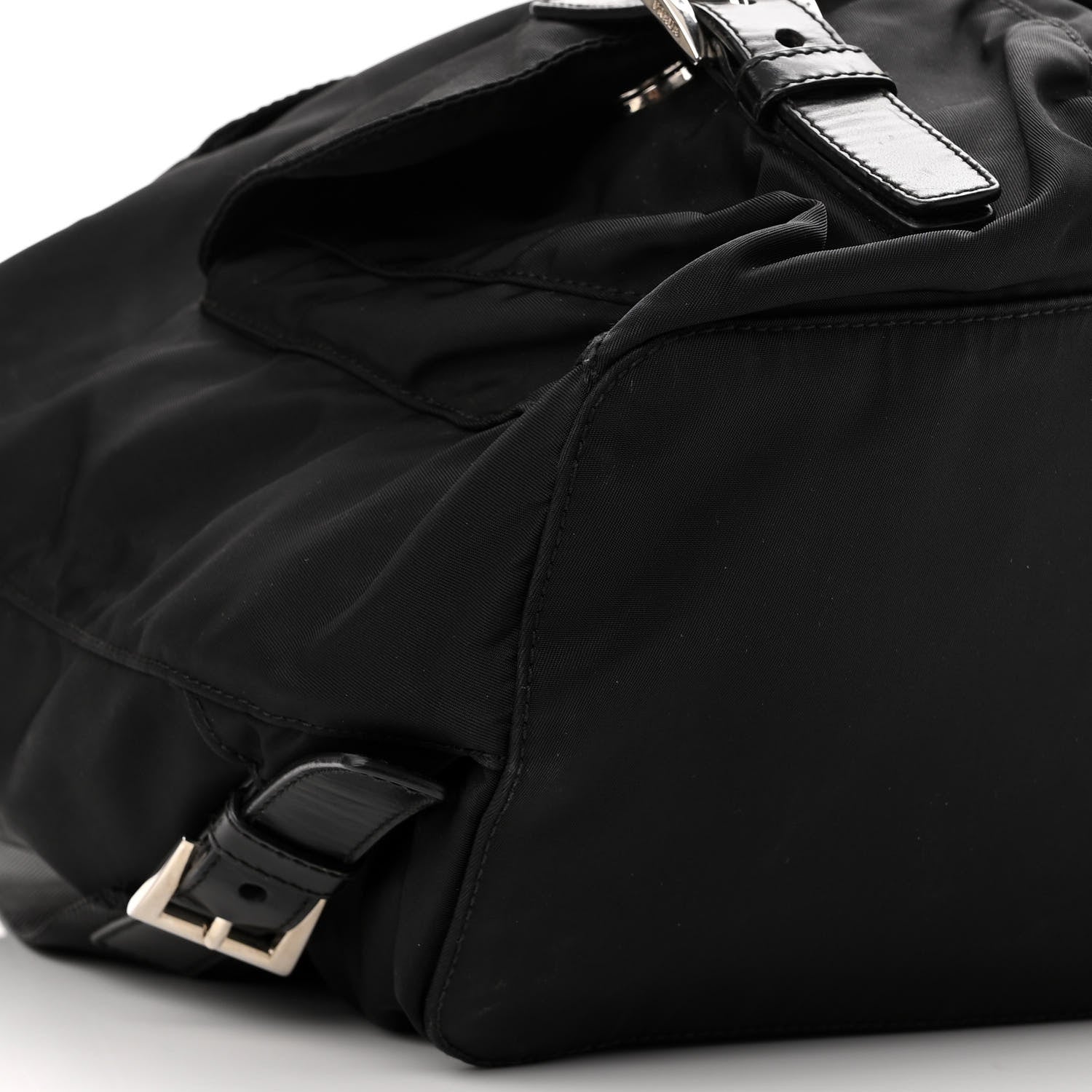Prada Tessuto Nylon Vitello Backpack Black 8 of 9