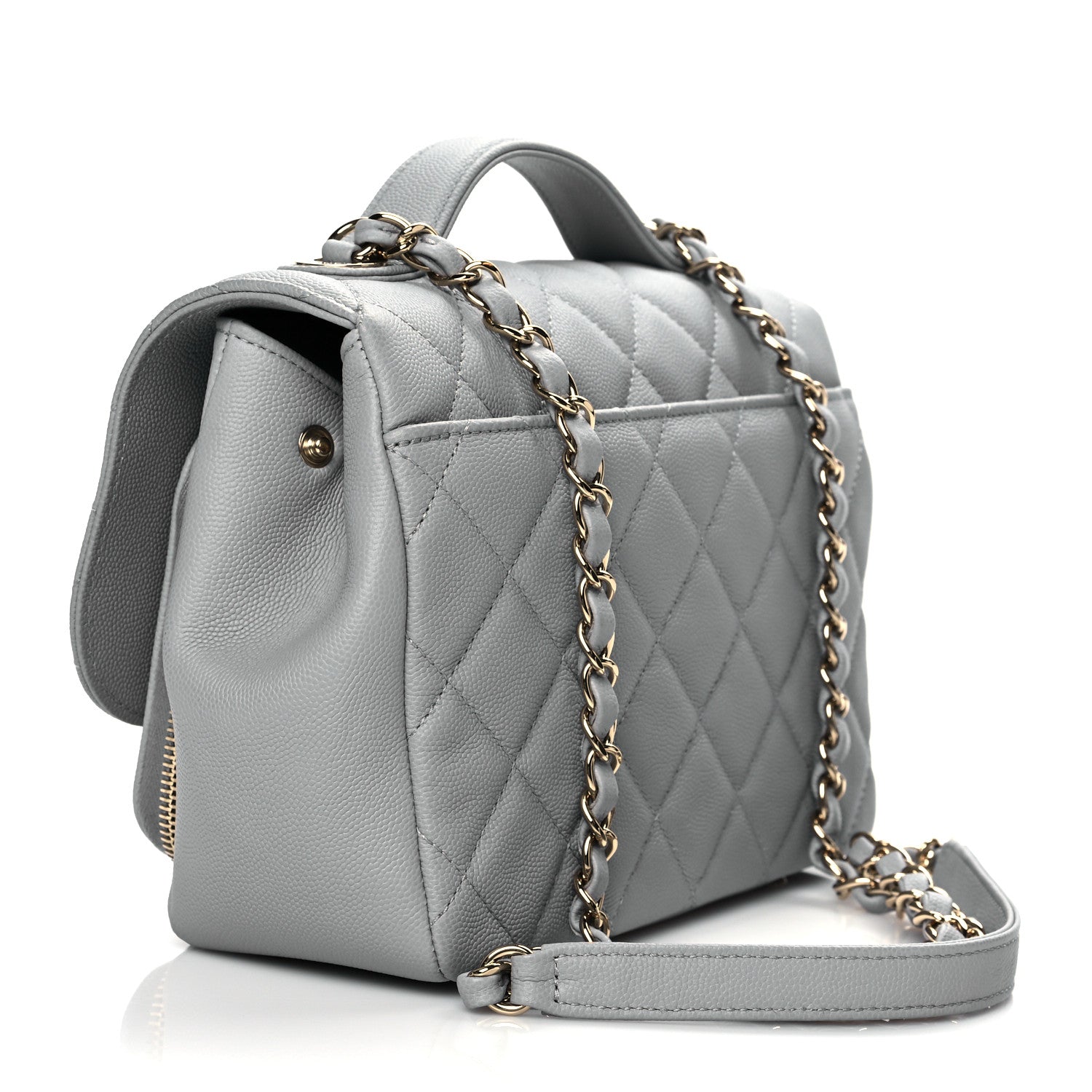 Chanel Caviar Quilted Medium Business Affinity Flap Grey 3 of 11