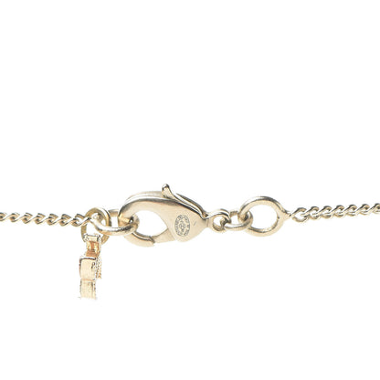 Chanel Large CC Pendant Necklace Purple Gold 4 of 6