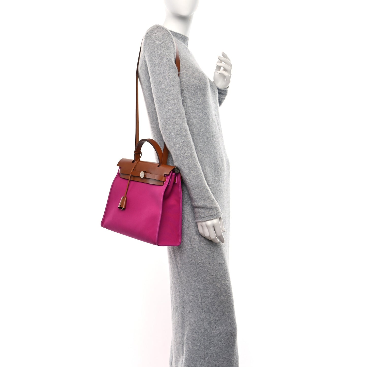 Vache Hunter Toile Herbag Zip 31 PM Magnolia Fauve
