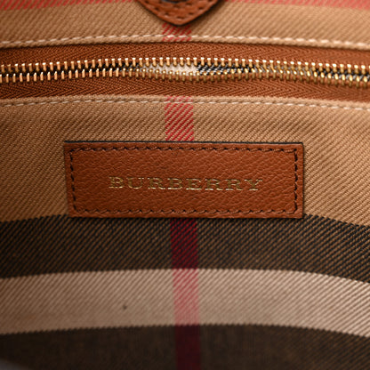 Burberry Grainy Calfskin Small Elmstone Hobo Tan 6 of 13