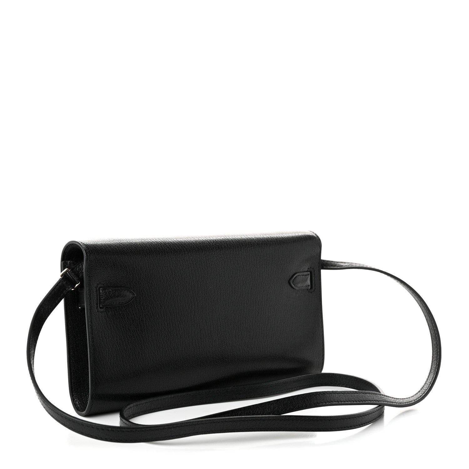 Hermes Chevre Chamkila Kelly Wallet To Go Black 3 of 10