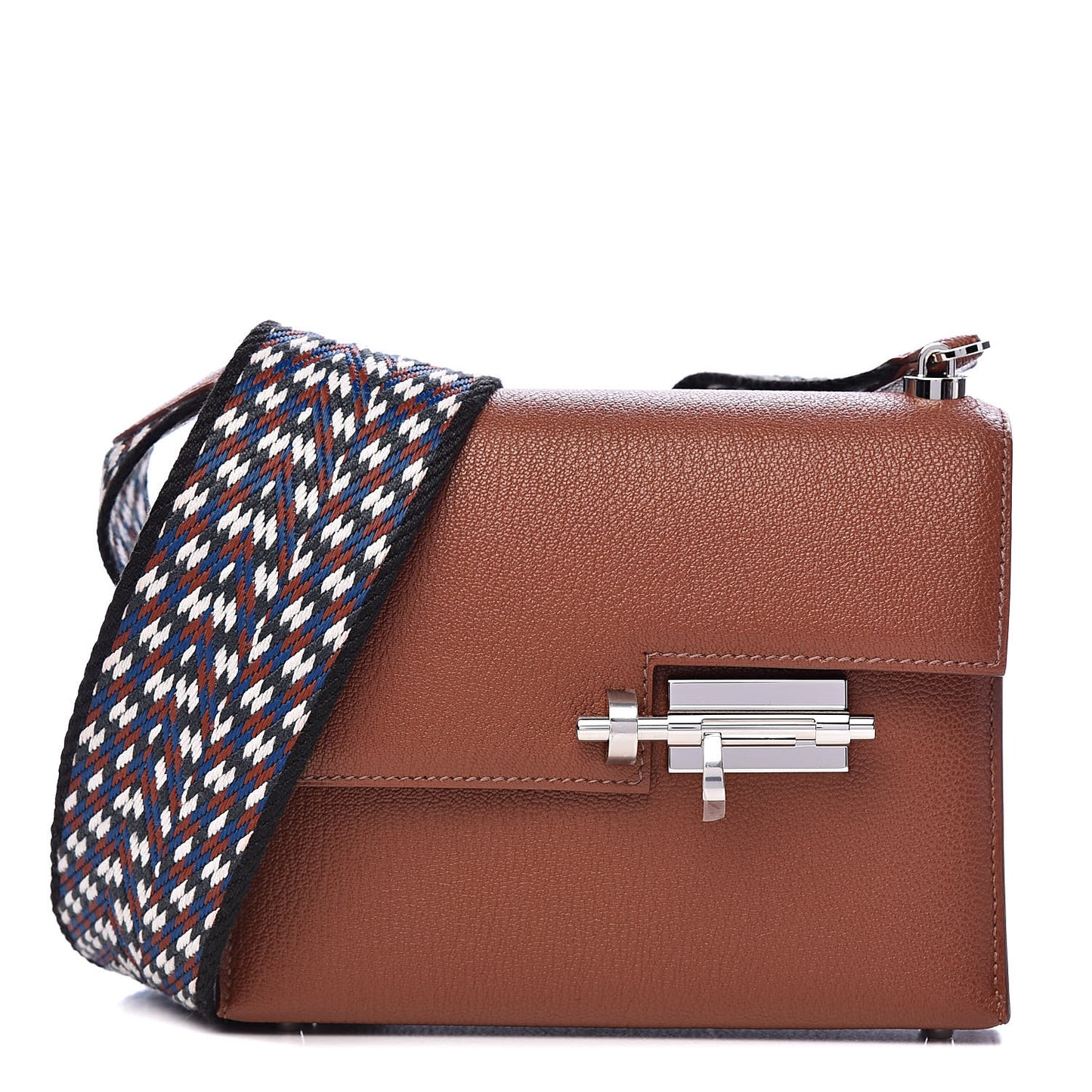 Chevre Mysore Mini Verrou Large Strap Bag Gold