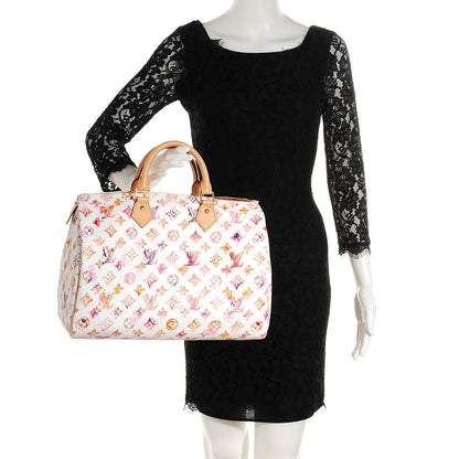 Louis Vuitton Watercolor Aquarelle Speedy 35 White 2 of 7