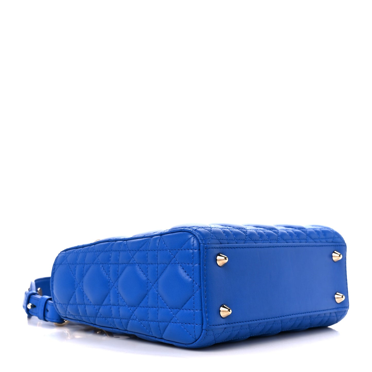 Lambskin Cannage Small Lucky Badges My Lady Dior Blue