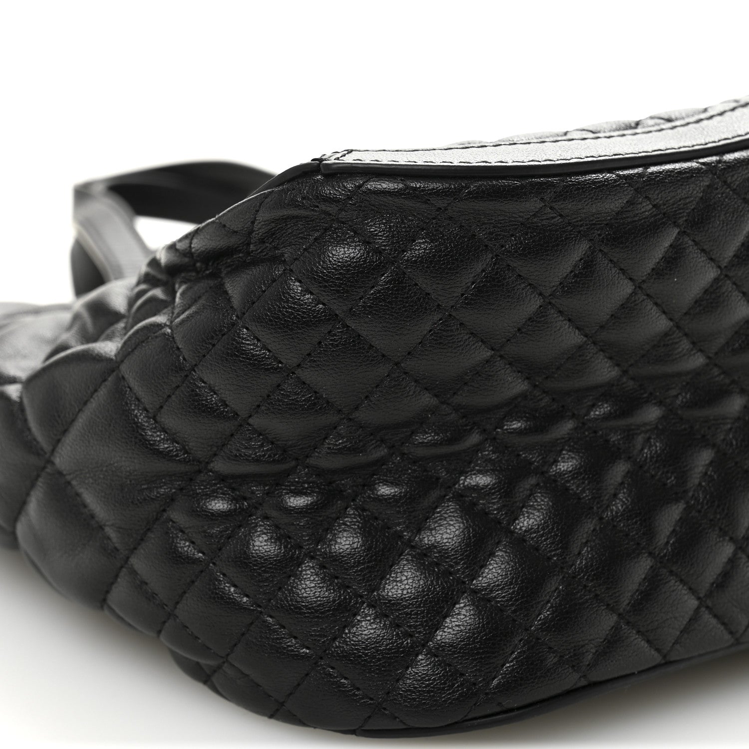 Versace Calfskin Quilted Greca Goddess Tote Bag Black 8 of 9