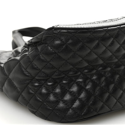 Versace Calfskin Quilted Greca Goddess Tote Bag Black 8 of 9