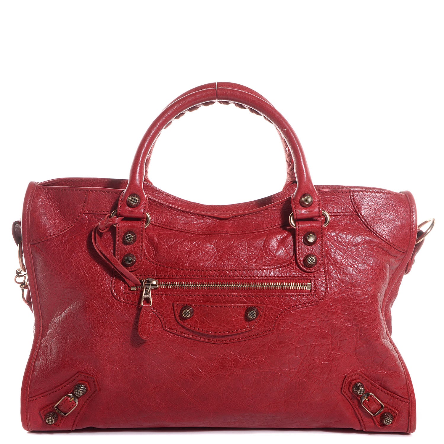 Balenciaga Agneau Giant 12 Rose Gold Hardware City Rouge Coquelicot 1 of 13