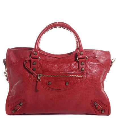 Balenciaga Agneau Giant 12 Rose Gold Hardware City Rouge Coquelicot 1 of 13