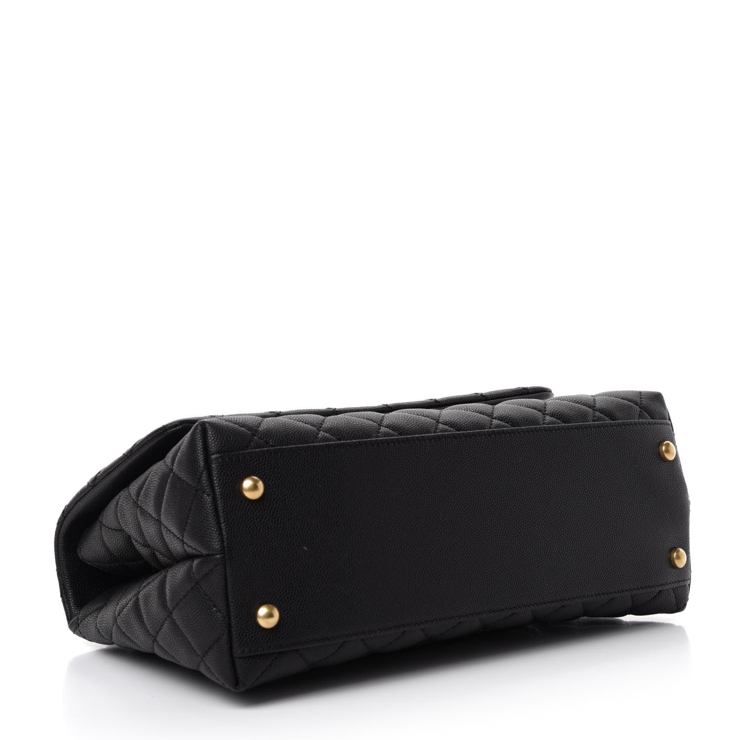 Chanel Caviar Lizard Embossed Quilted Small Coco Handle Flap Black 4 of 11