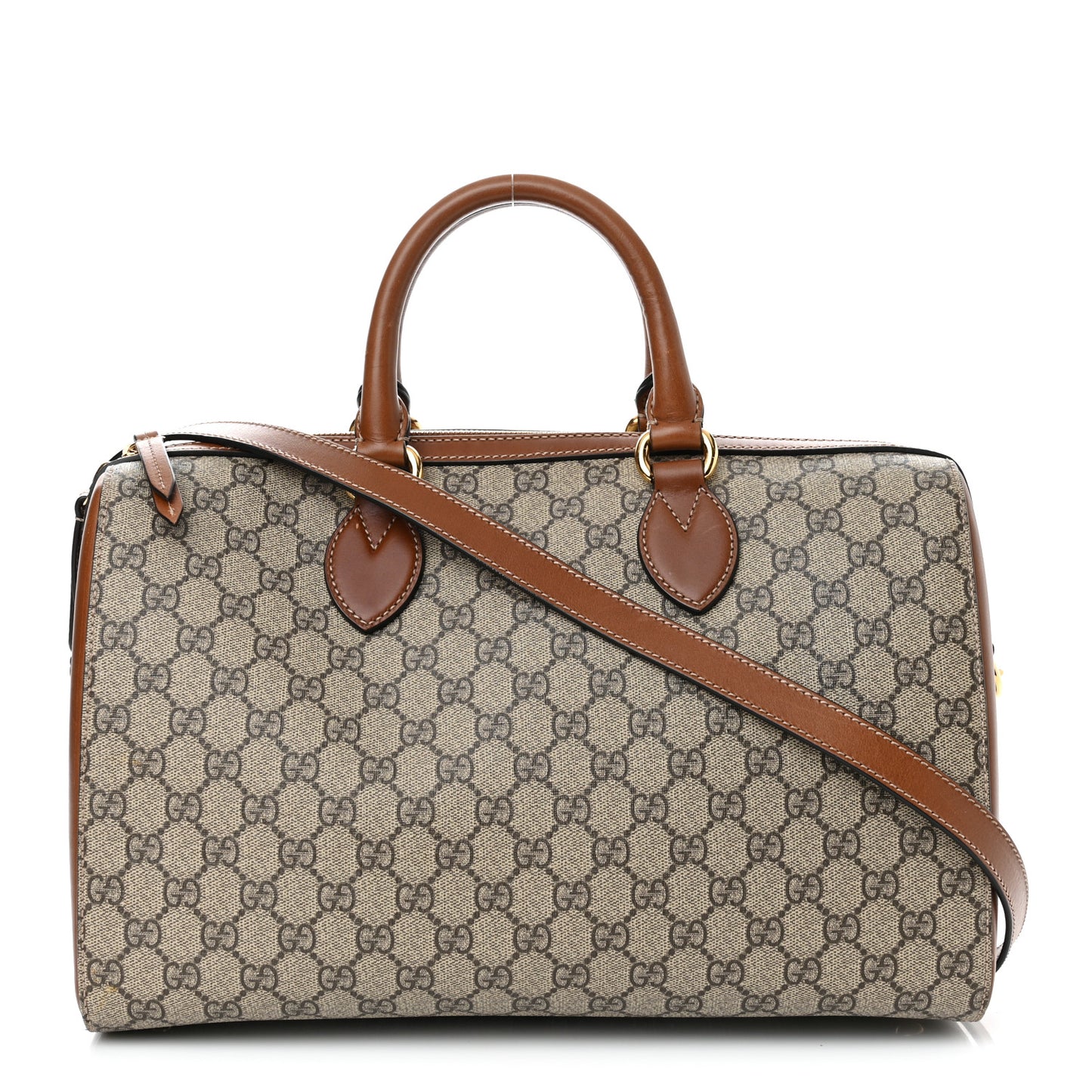 GG Supreme Monogram Medium Boston Beige Cuir