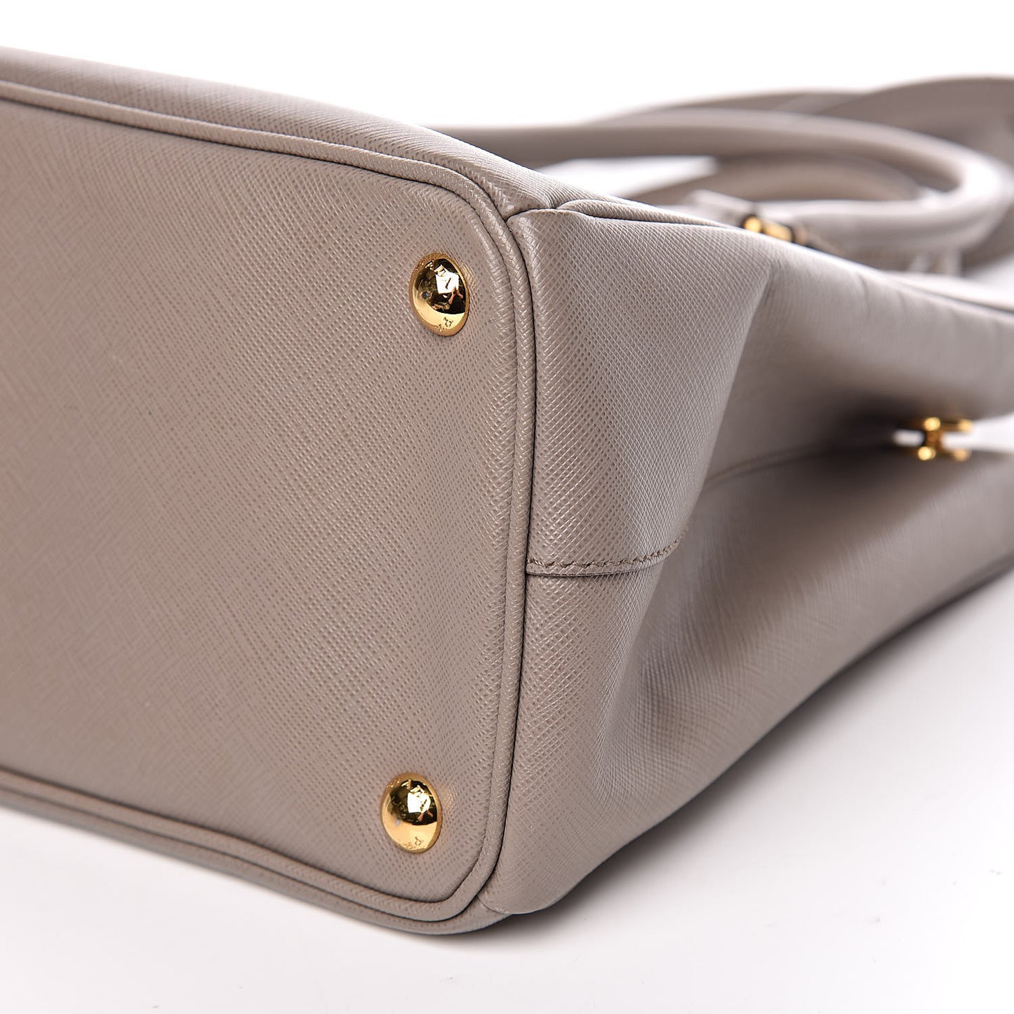 Saffiano Small Galleria Double Zip Tote Argilla