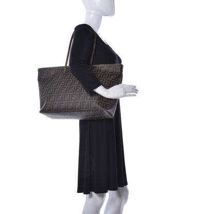 Fendi Zucca Spalmati Medium Roll Tote Tobacco Giallo 2 of 12