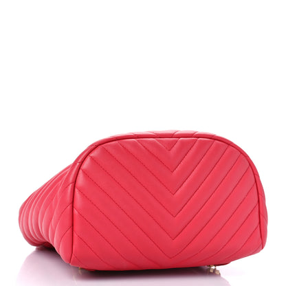Chanel Lambskin Chevron Quilted Small Urban Spirit Backpack Pink 3 of 8