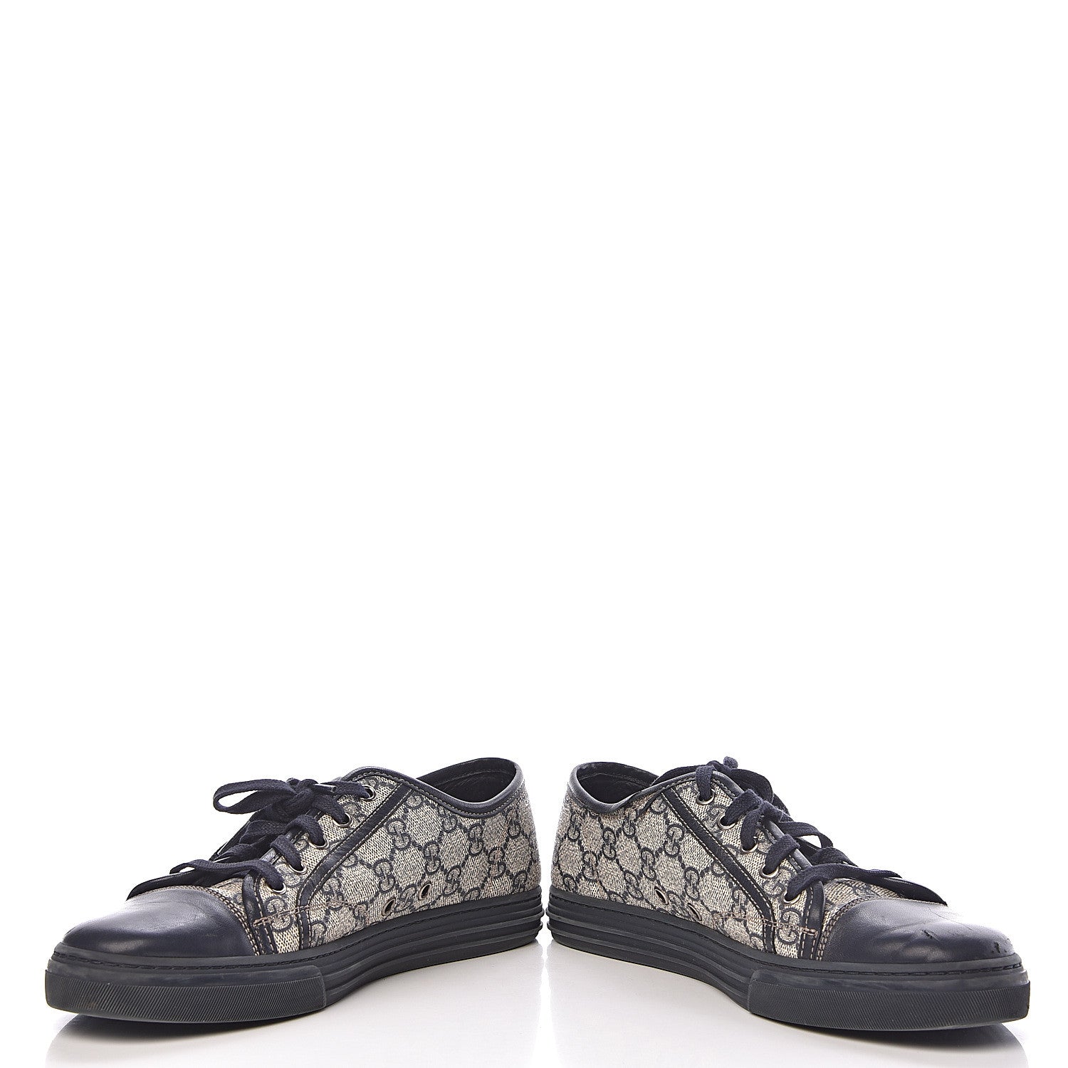 Gucci GG Supreme Monogram Mens Sneakers 6.5 Navy 13 of 14