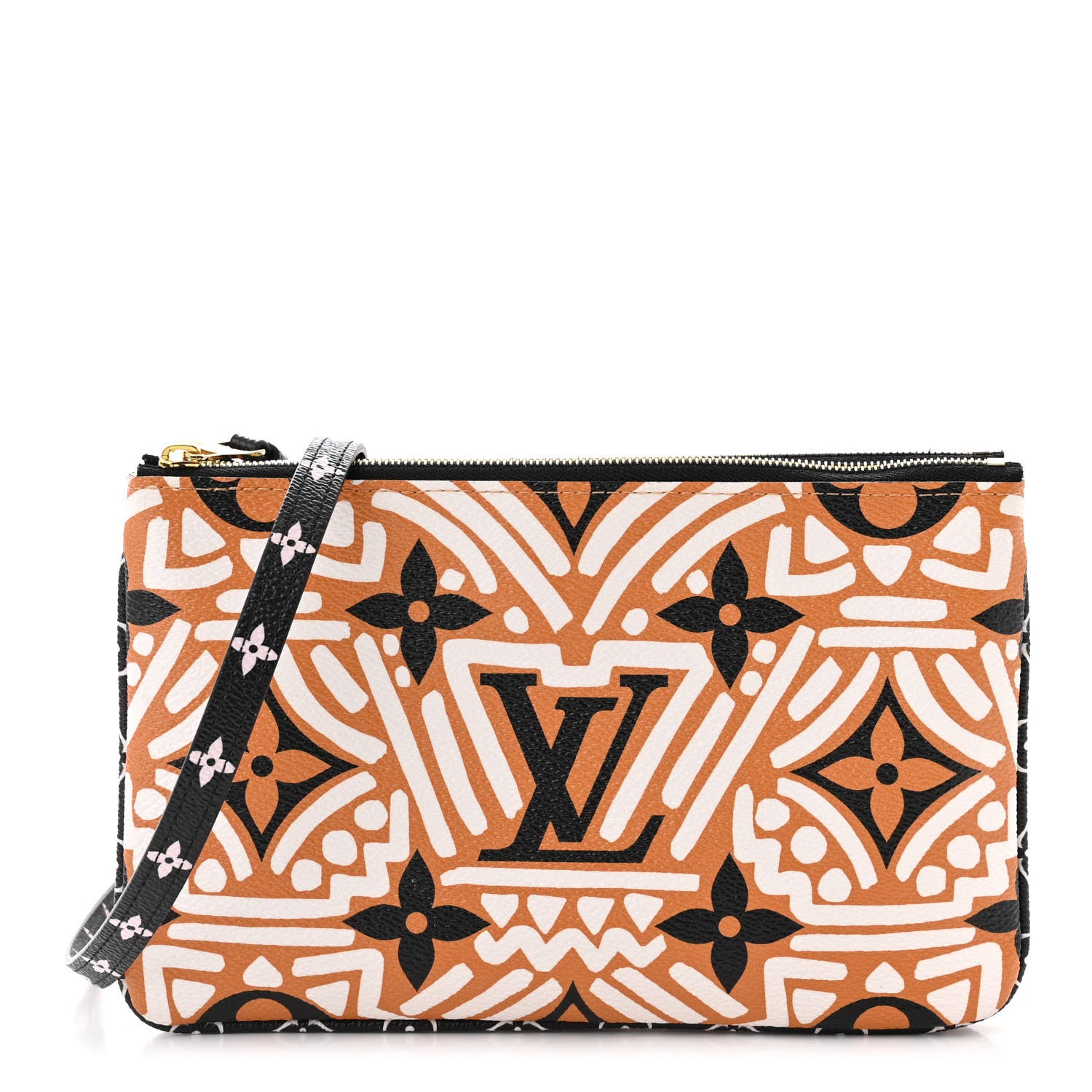 Louis Vuitton Monogram Giant Crafty Double Zip Pochette Creme Caramel 1 of 11
