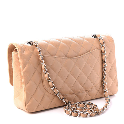 Chanel Caviar Quilted Medium Double Flap Beige 2 of 11