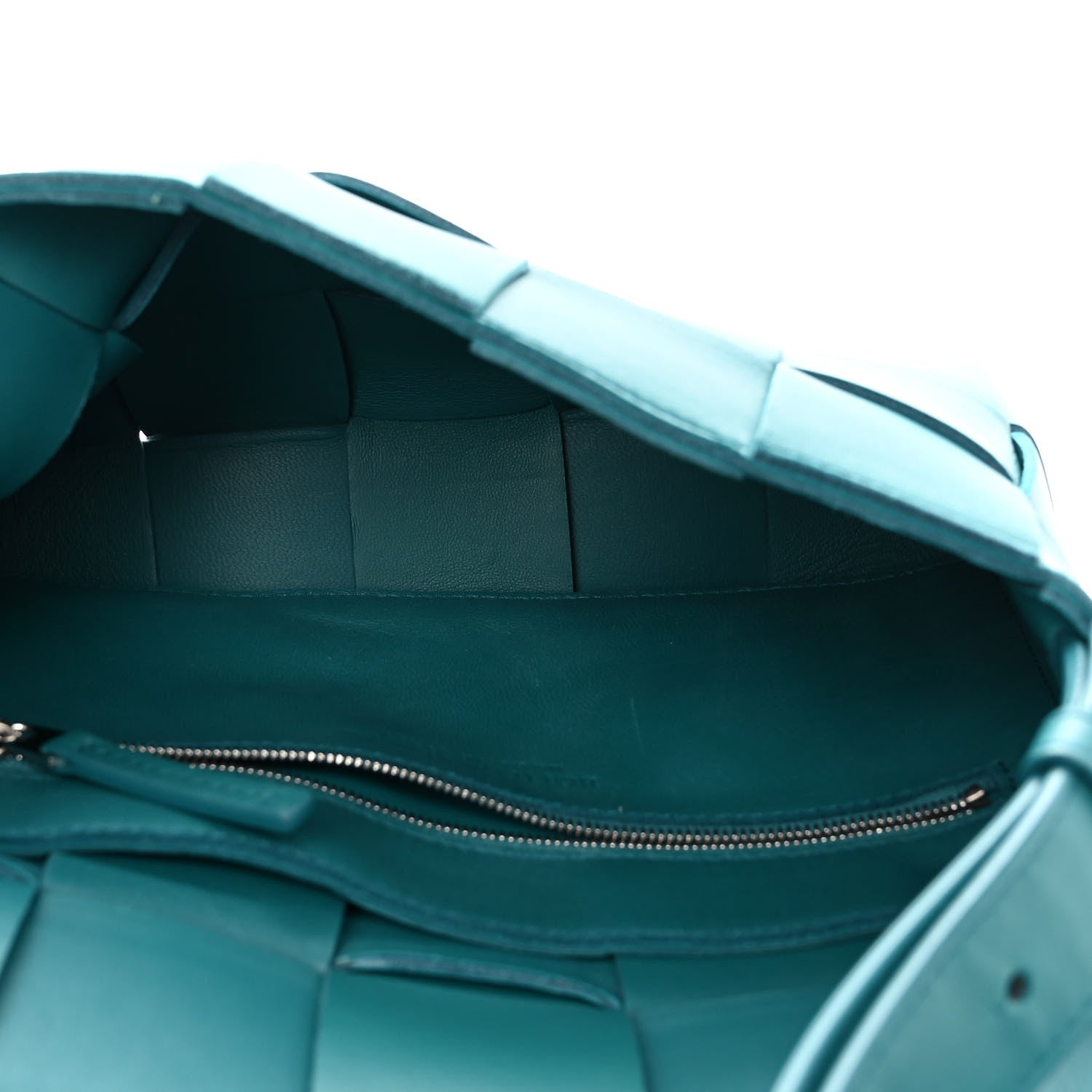 Bottega Veneta Lambskin Maxi Intrecciato Cassette Crossbody Bag Petrol Blue 5 of 9