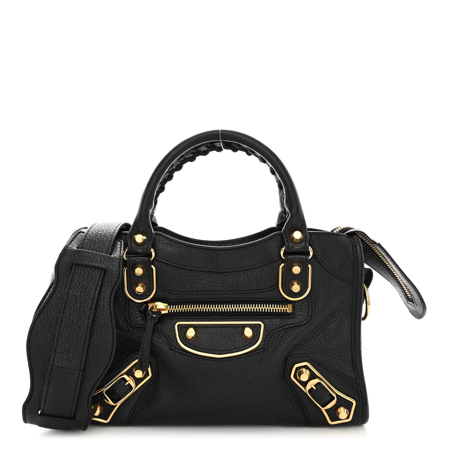 Balenciaga Chevre Gold Metallic Edge Hardware Mini City Black 1 of 11
