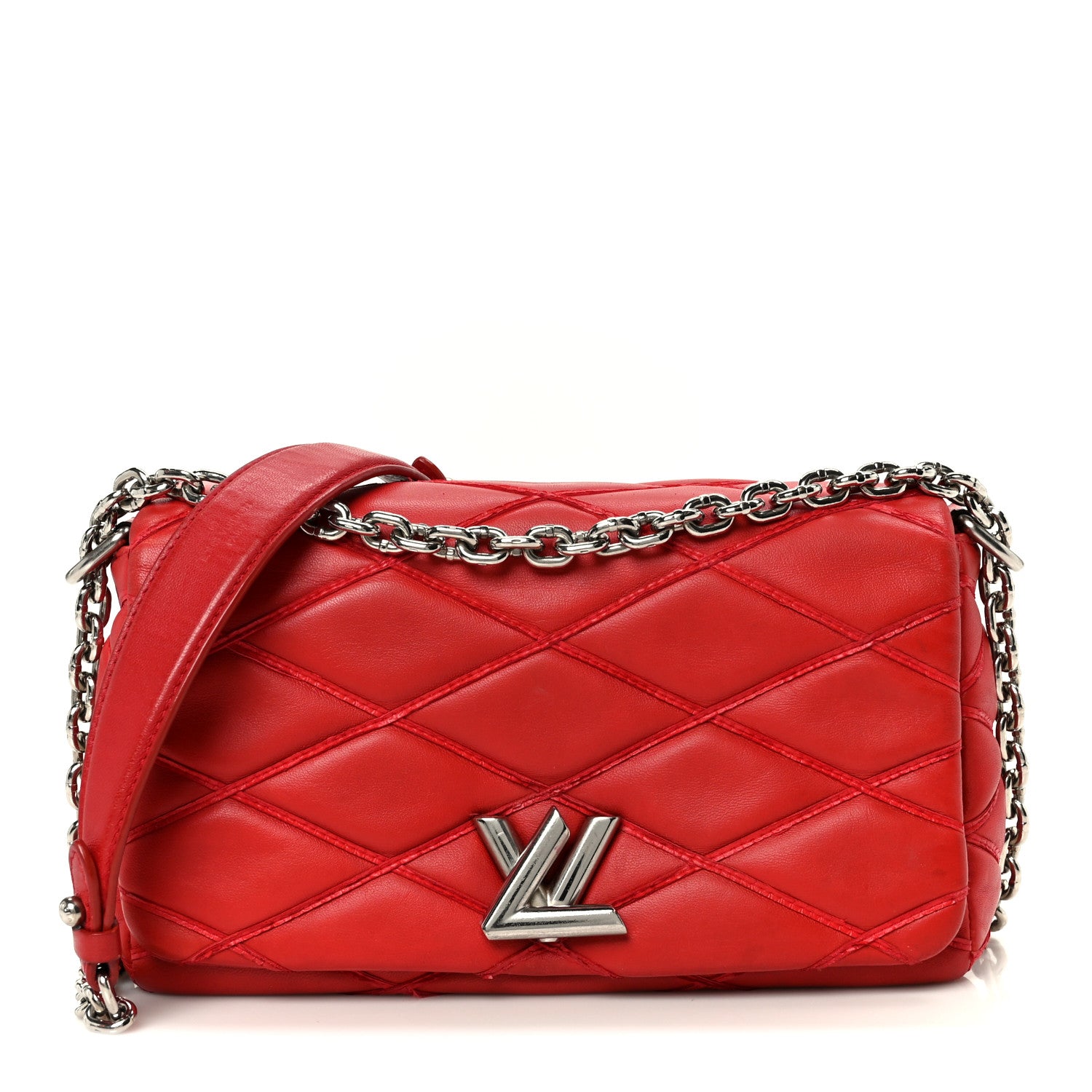 Louis Vuitton Lambskin Malletage GO-14 PM Red 1 of 10