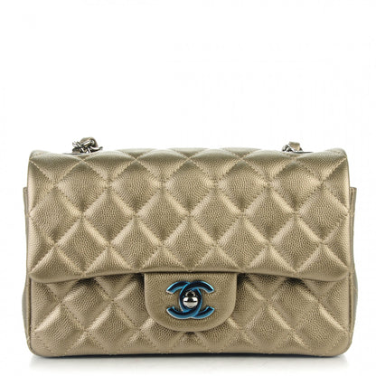 Chanel Iridescent Caviar Quilted Mini Rectangular Flap Bronze 1 of 7