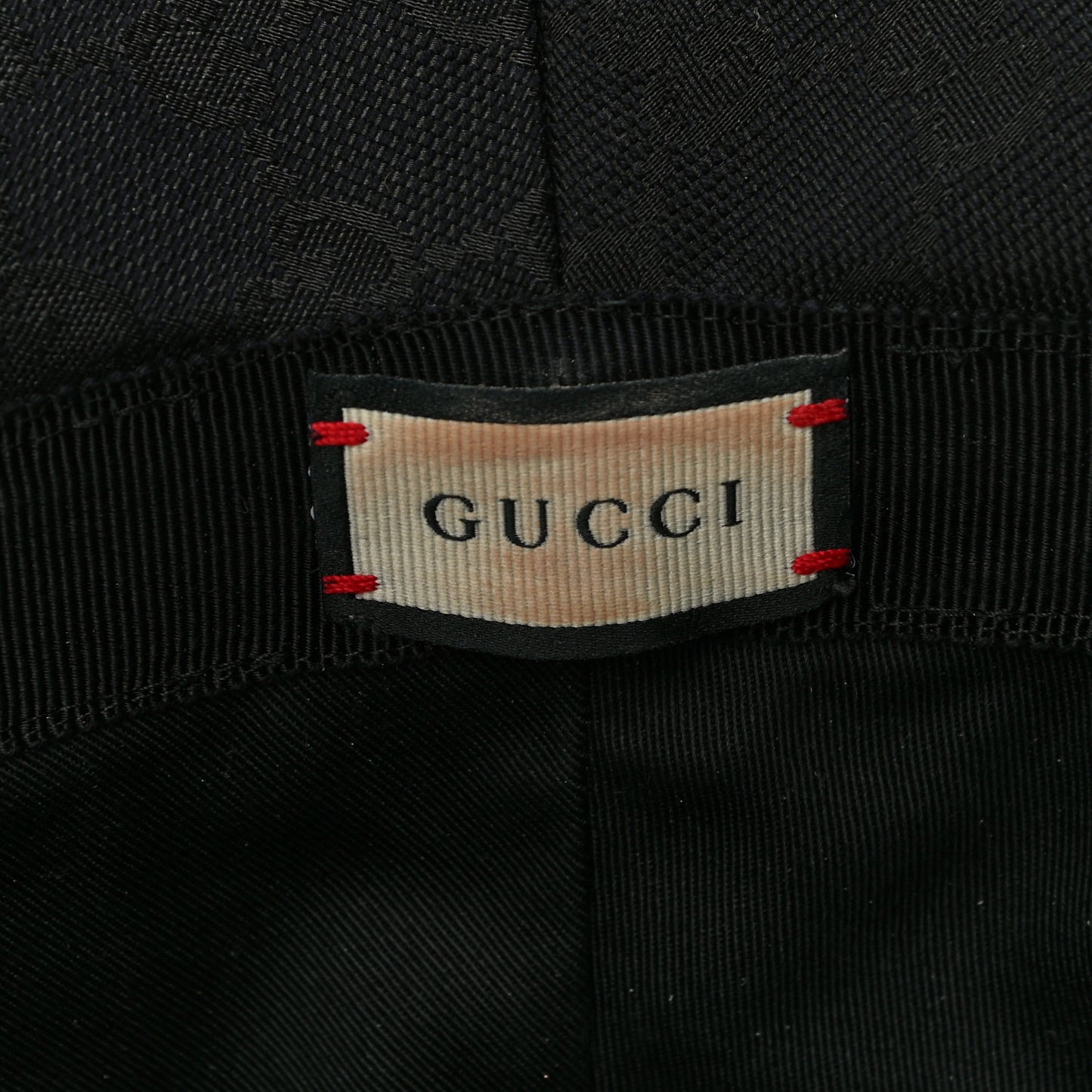 Monogram Textured Dollar Calfskin GG Jago Bucket Hat M Black