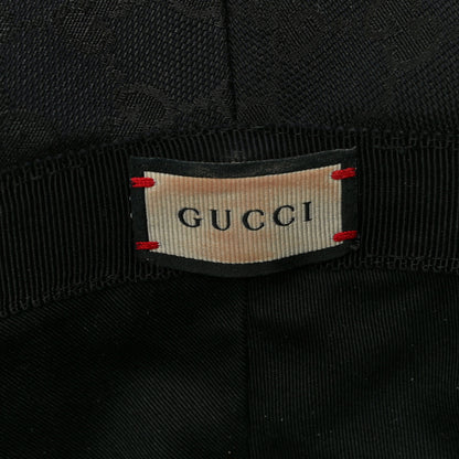 Gucci Monogram Textured Dollar Calfskin GG Jago Bucket Hat M Black 5 of 6