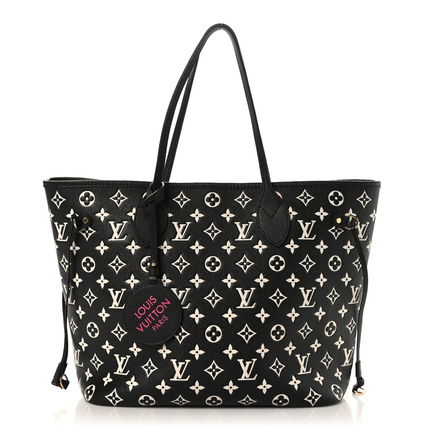 Louis Vuitton Empreinte Spring In The City Neverfull MM Black White Pink 3 of 9