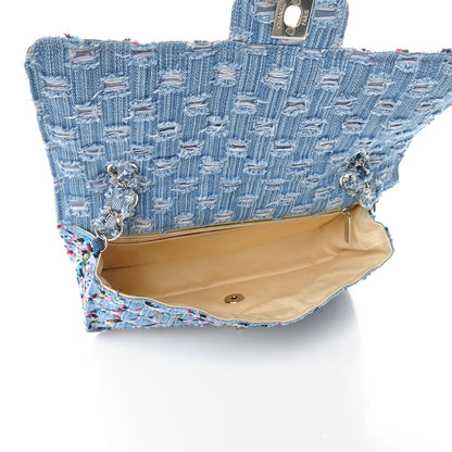 Chanel Woven Denim Medium Flap Multicolor 5 of 9