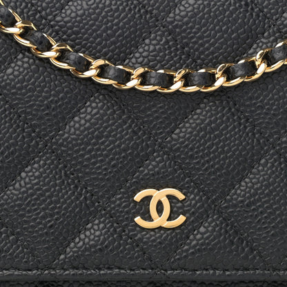 Chanel Caviar Quilted Wallet On Chain WOC Black 9 of 12