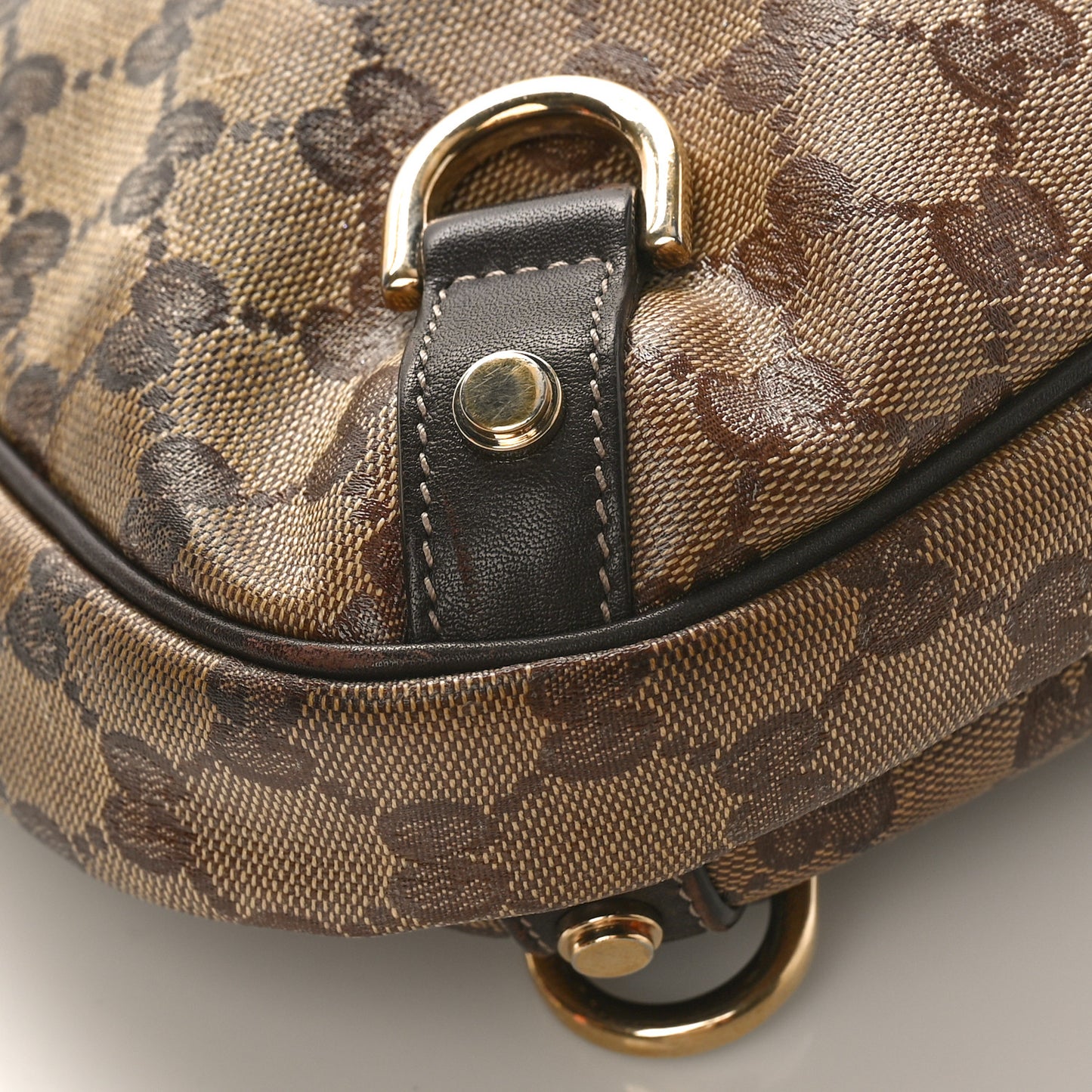 Crystal Monogram Medium Abbey D Ring Hobo Brown