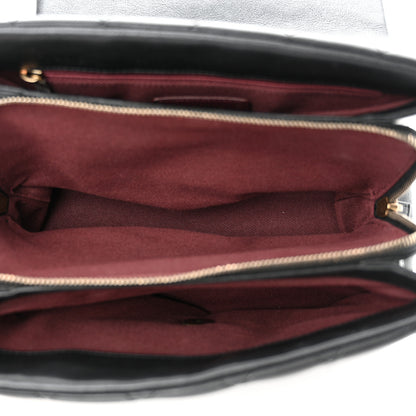 Chanel Shiny Sheepskin Quilted Small Trapezio Flap Black 5 of 15