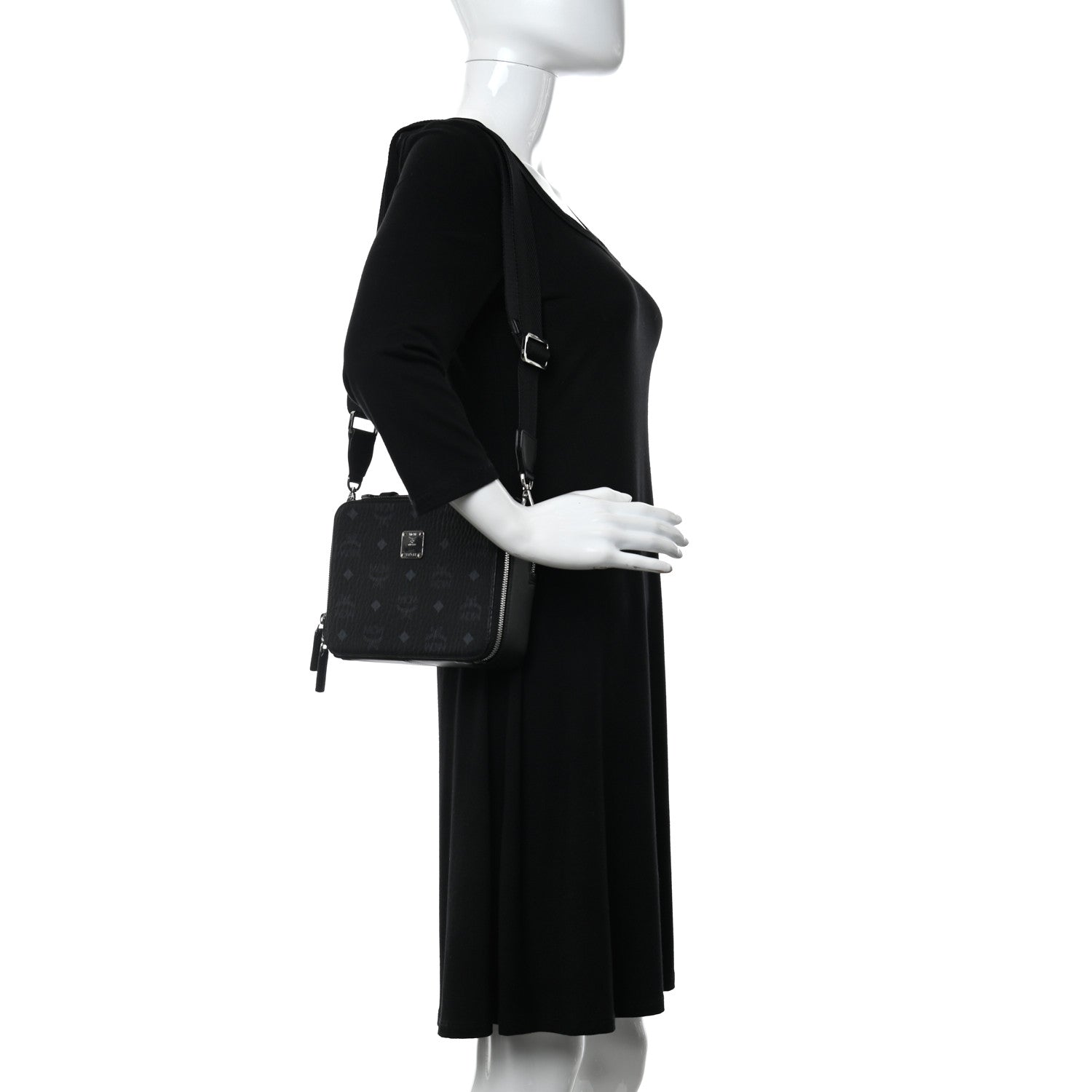 MCM Visetos Small Klassik Box Bag Black 2 of 10