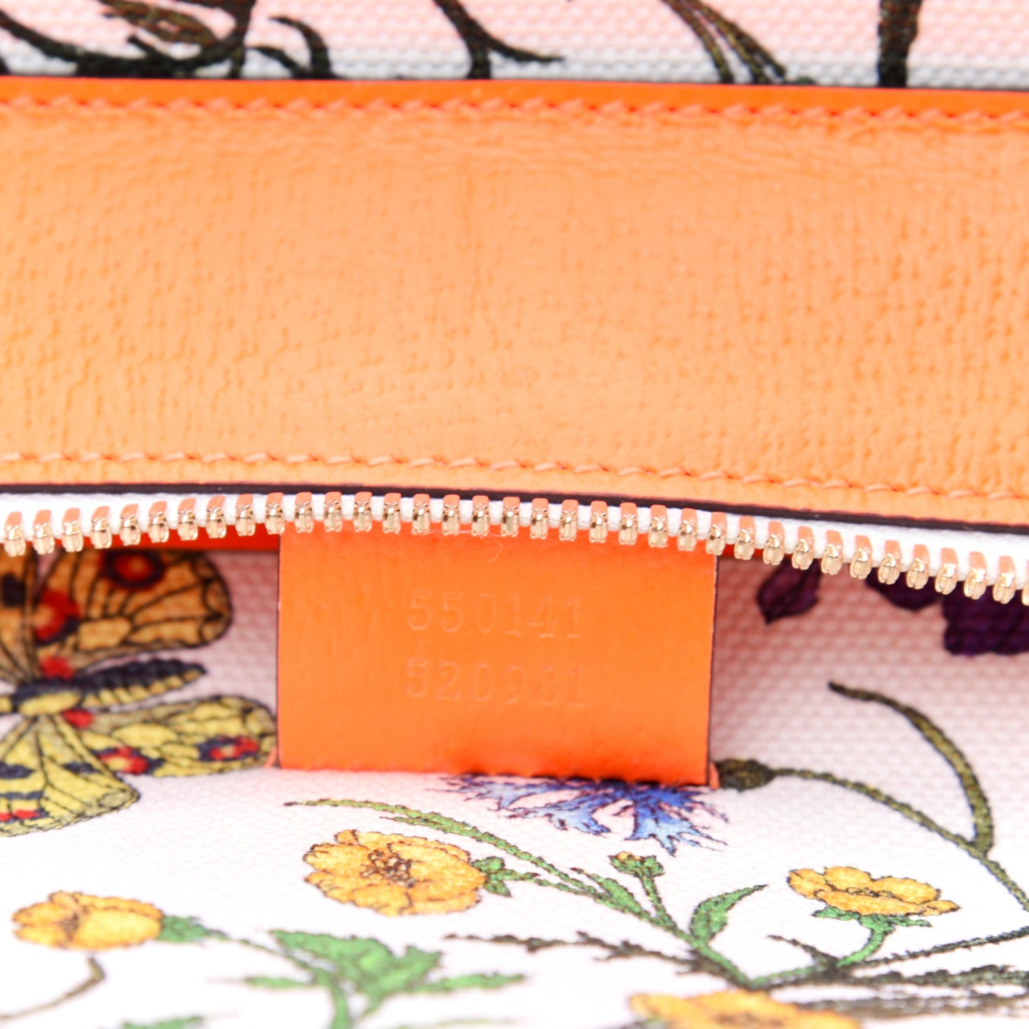 Canvas Medium Flora Tote White Multicolor Orange Fluo