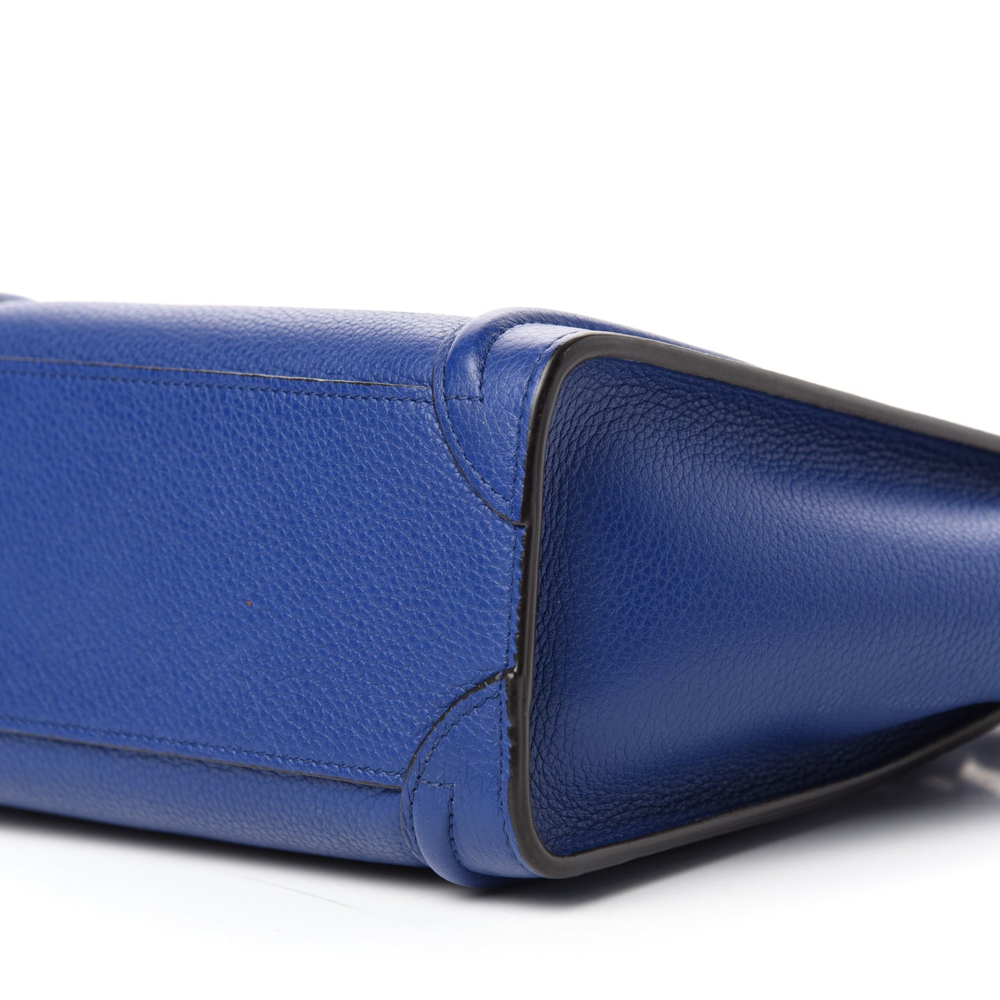 Drummed Calfskin Nano Luggage Indigo