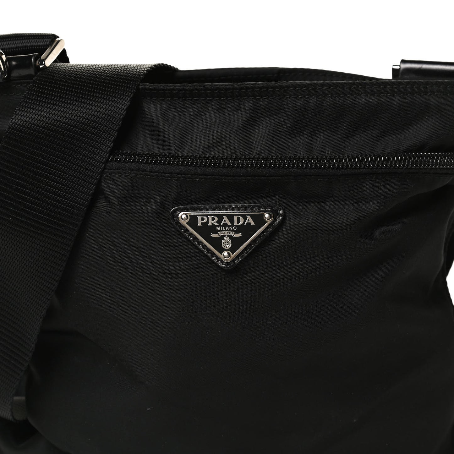 Tessuto Nylon Crossbody Bag Black