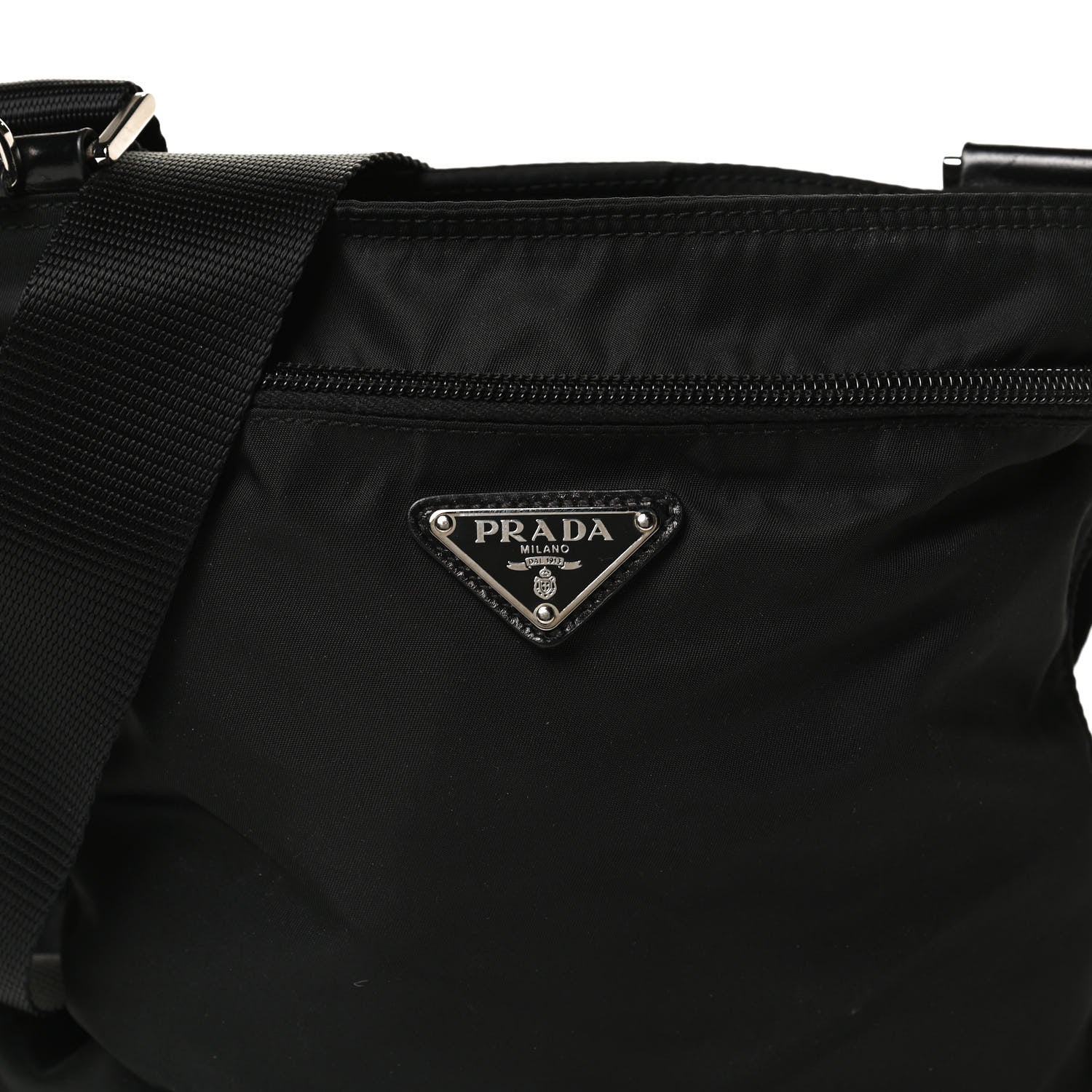 Prada Tessuto Nylon Crossbody Bag Black 6 of 8